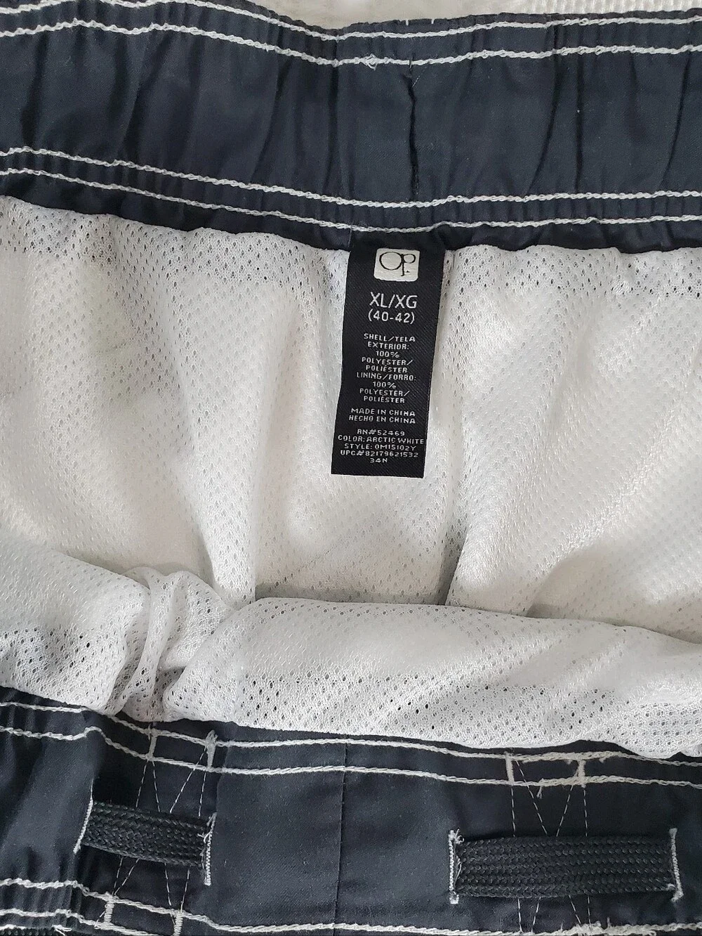 Op Plaid Splice Swim Shorts Size XL (40-42)